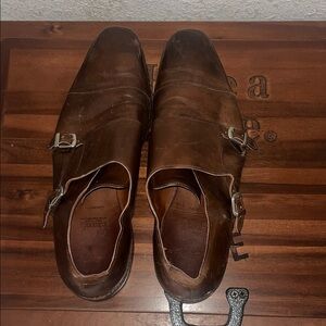 Allen Edmonds Dark Brown Double Monk Strap Shoes